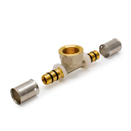 25mm x 1" x 25mm Press Female Tee