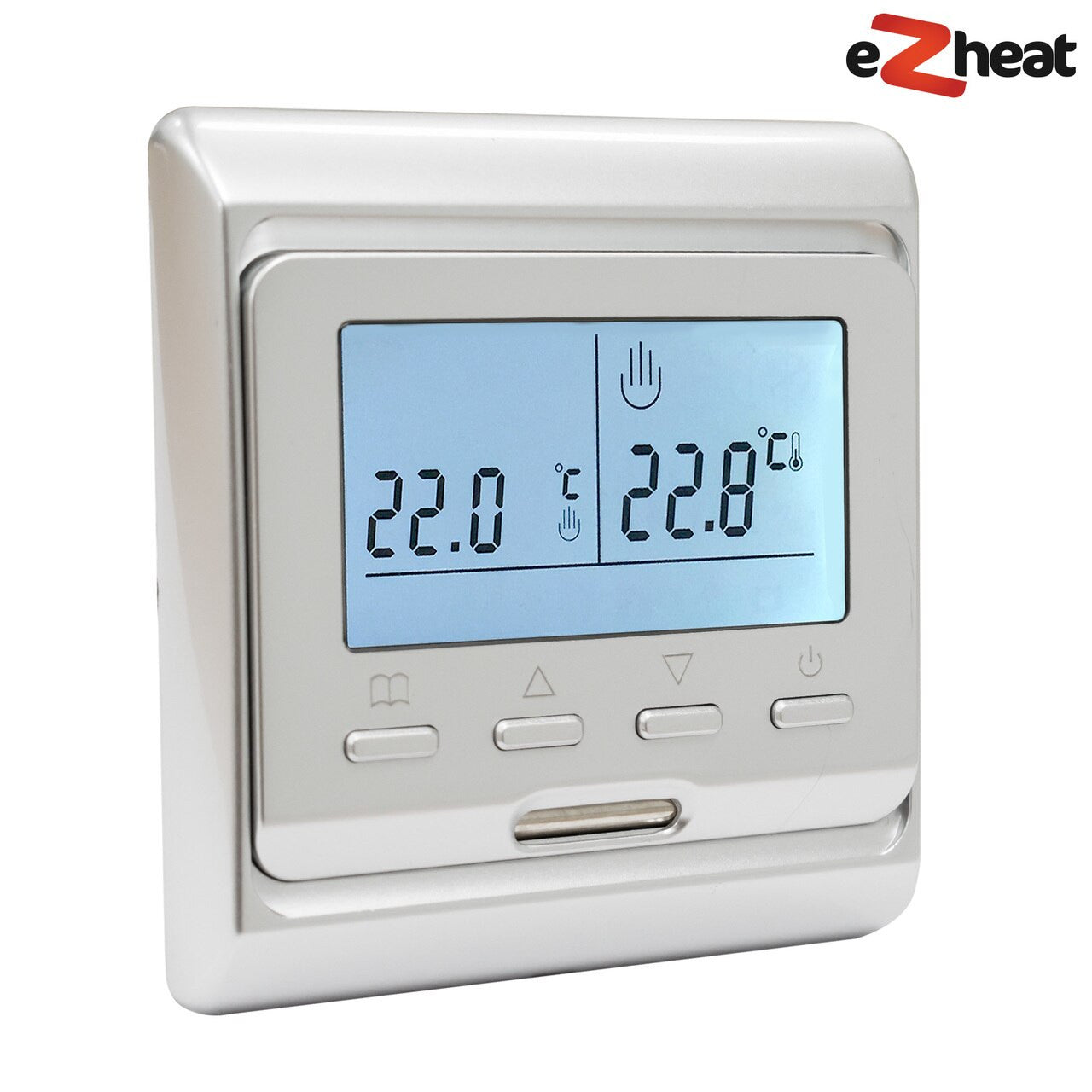 Programmable Digital Thermostat for Underfloor Heating Silver
