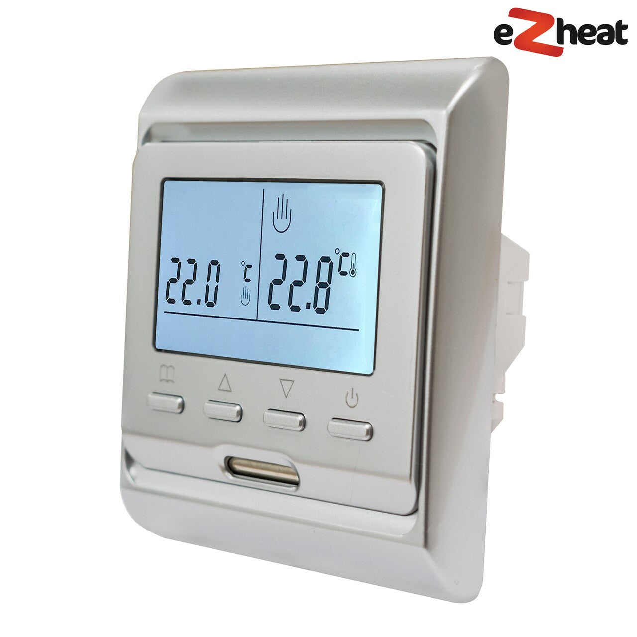 Programmable Digital Thermostat for Underfloor Heating Silver