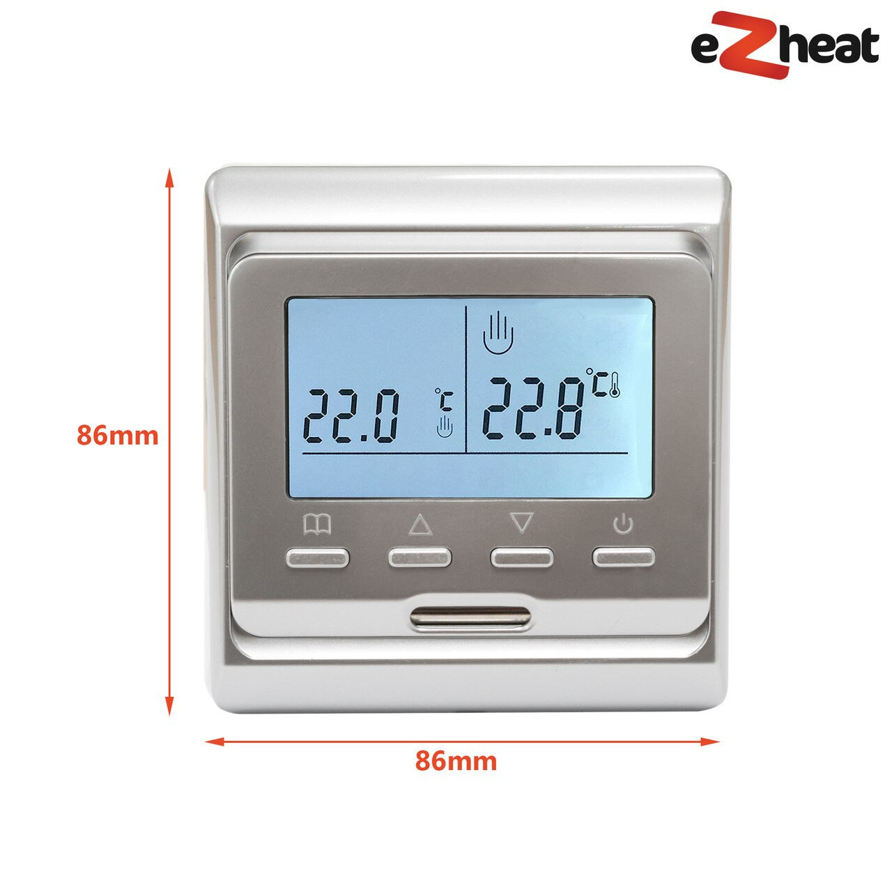Programmable Digital Thermostat for Underfloor Heating Silver