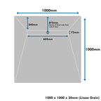 1000 x 1000 x 20mm Linear Wet Room Shower Trays