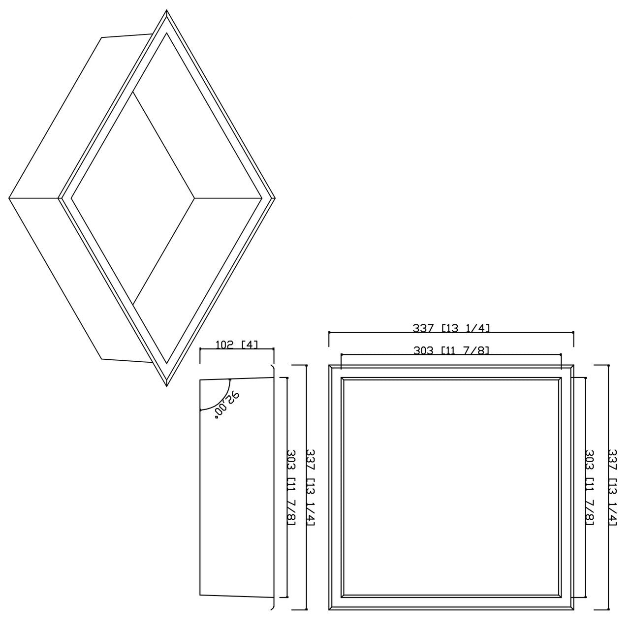Stainless Steel Shower Niches - Matte Black Bathroom/ Wet Room Waterproof Shower  Recessed  Alcove Space Saving Storage
