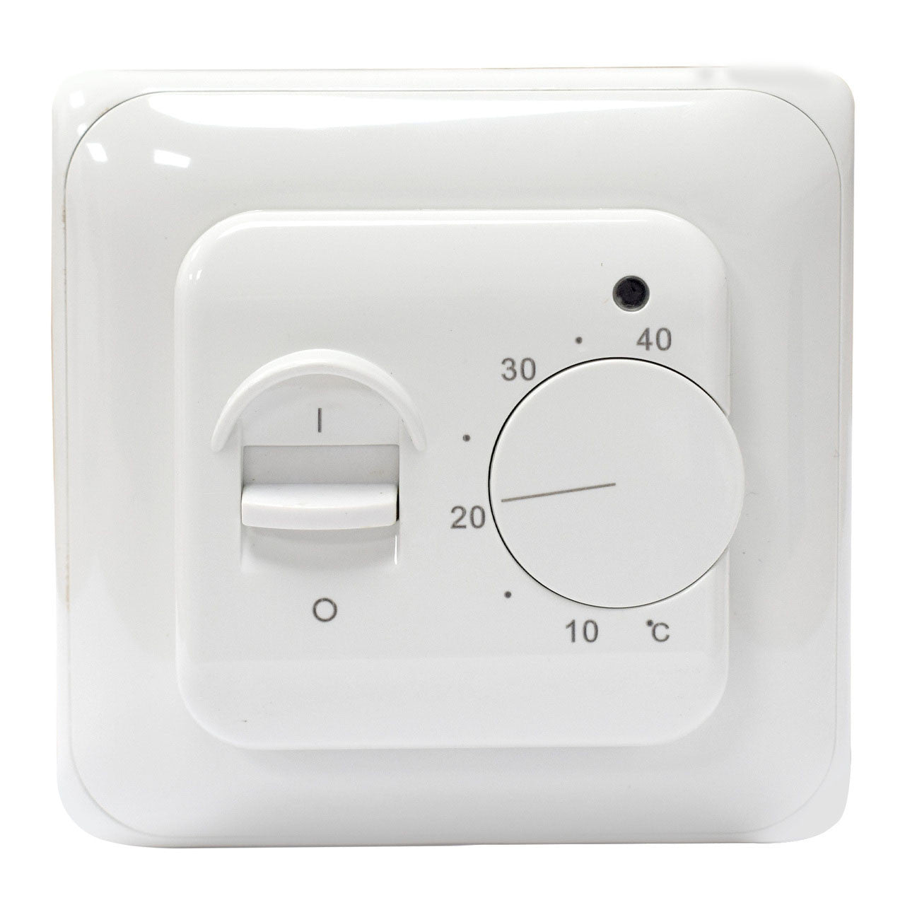White Manual Thermostat for Underfloor Heating