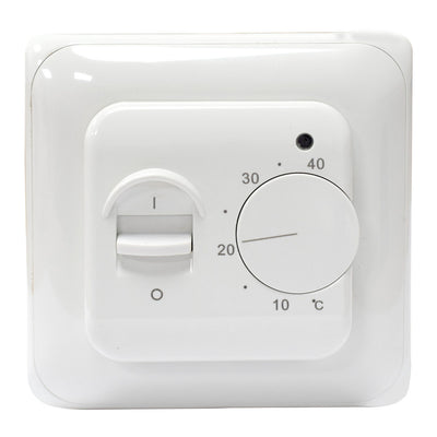 White Manual Thermostat for Underfloor Heating