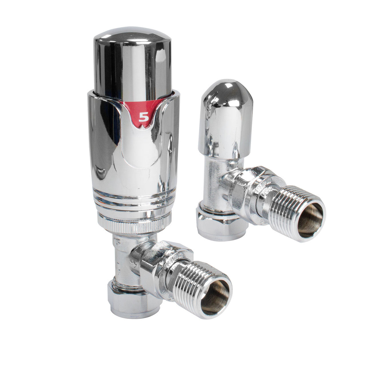 Thermostatic TRV Angled Radiator Valves 1/2