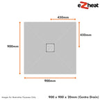 Wet Room Shower Tray Kits with Wetroom Waste - Choice of Grate - Various Sizes