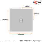 Wet Room Shower Tray Kits with Wetroom Waste - Choice of Grate - Various Sizes