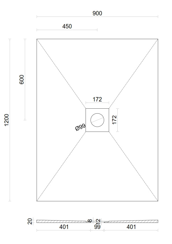 Wet room Shower Tray Kit with Tanking Kit | All Sizes Available