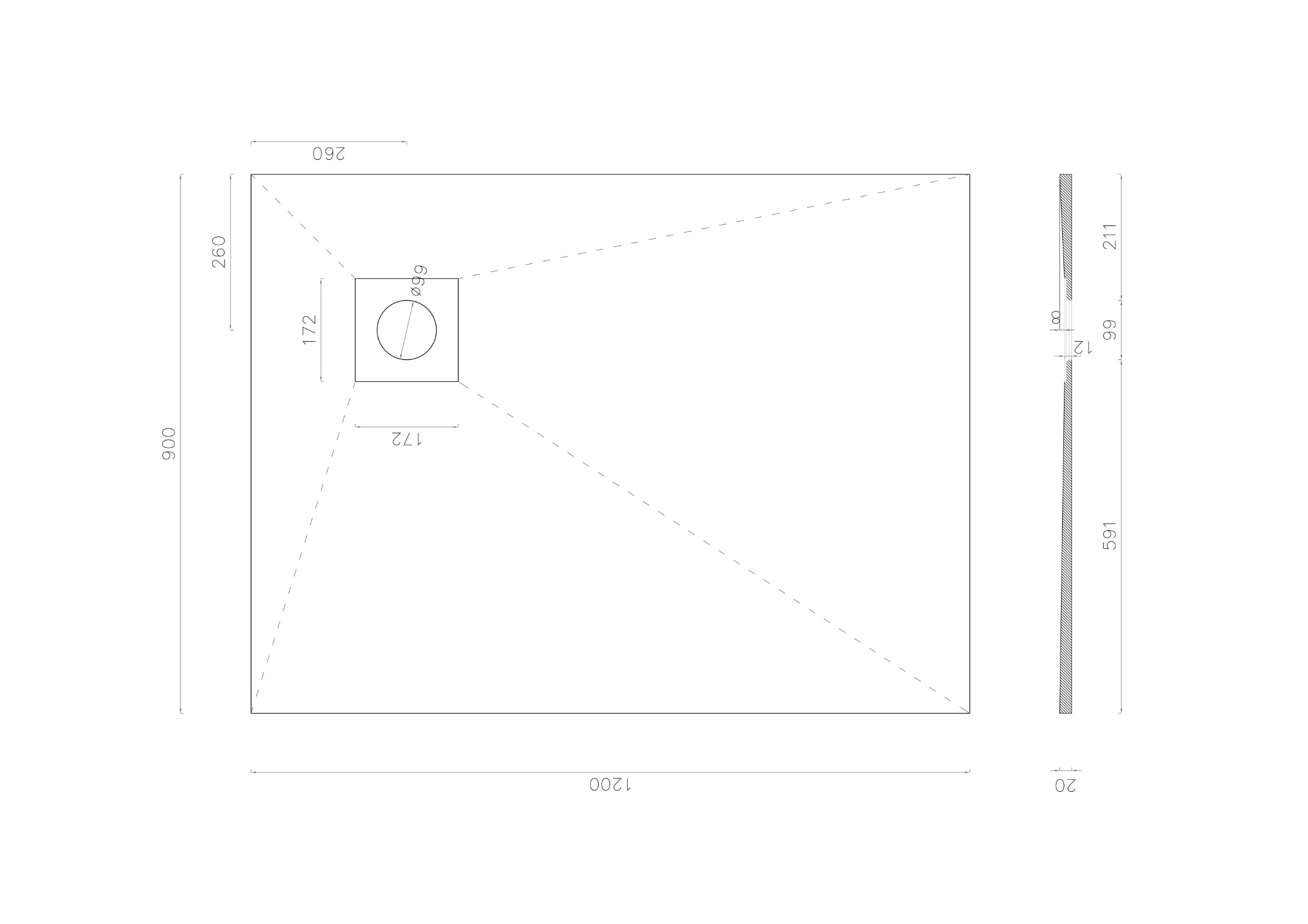 Wet room Shower Tray Kit with Tanking Kit | All Sizes Available