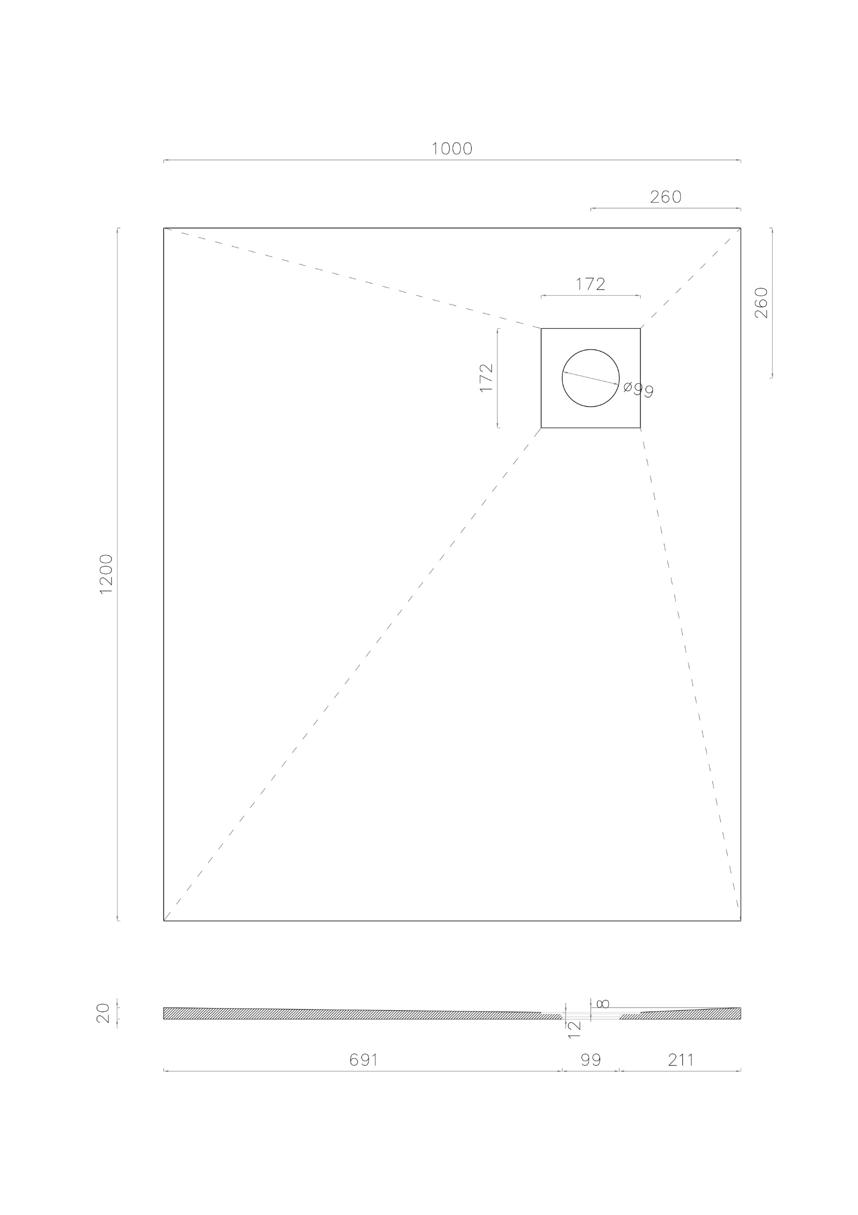 Wet room Shower Tray Kit with Tanking Kit | All Sizes Available