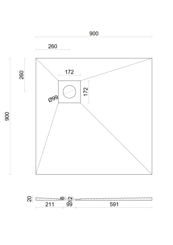 Wet room Shower Tray Kit with Tanking Kit | All Sizes Available