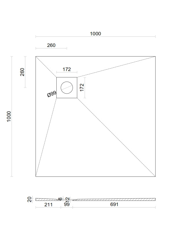 Wet room Shower Tray Kit with Tanking Kit | All Sizes Available