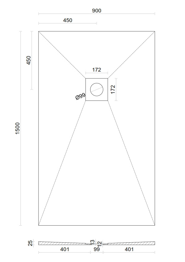 Wet room Shower Tray Kit with Tanking Kit | All Sizes Available