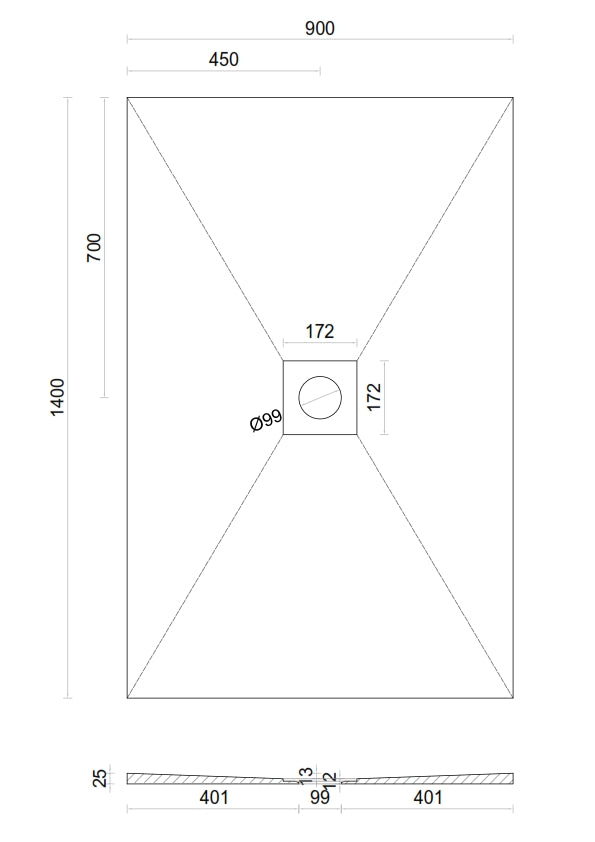 Wet room Shower Tray Kit with Tanking Kit | All Sizes Available
