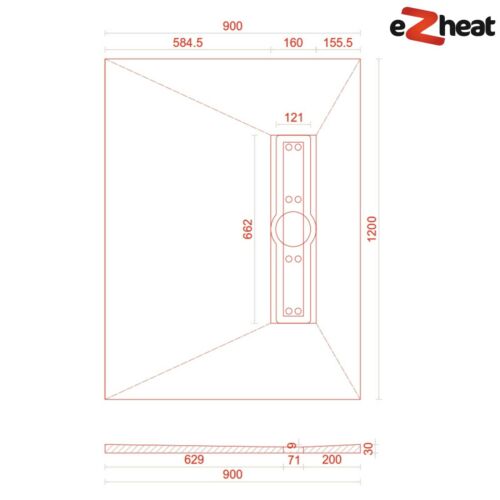 Wetroom Linear Shower Tray Former & Side Drain / Waste