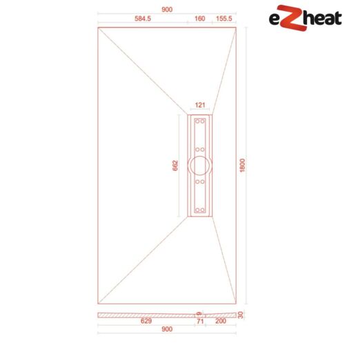 Wetroom Linear Shower Tray Former & Side Drain / Waste