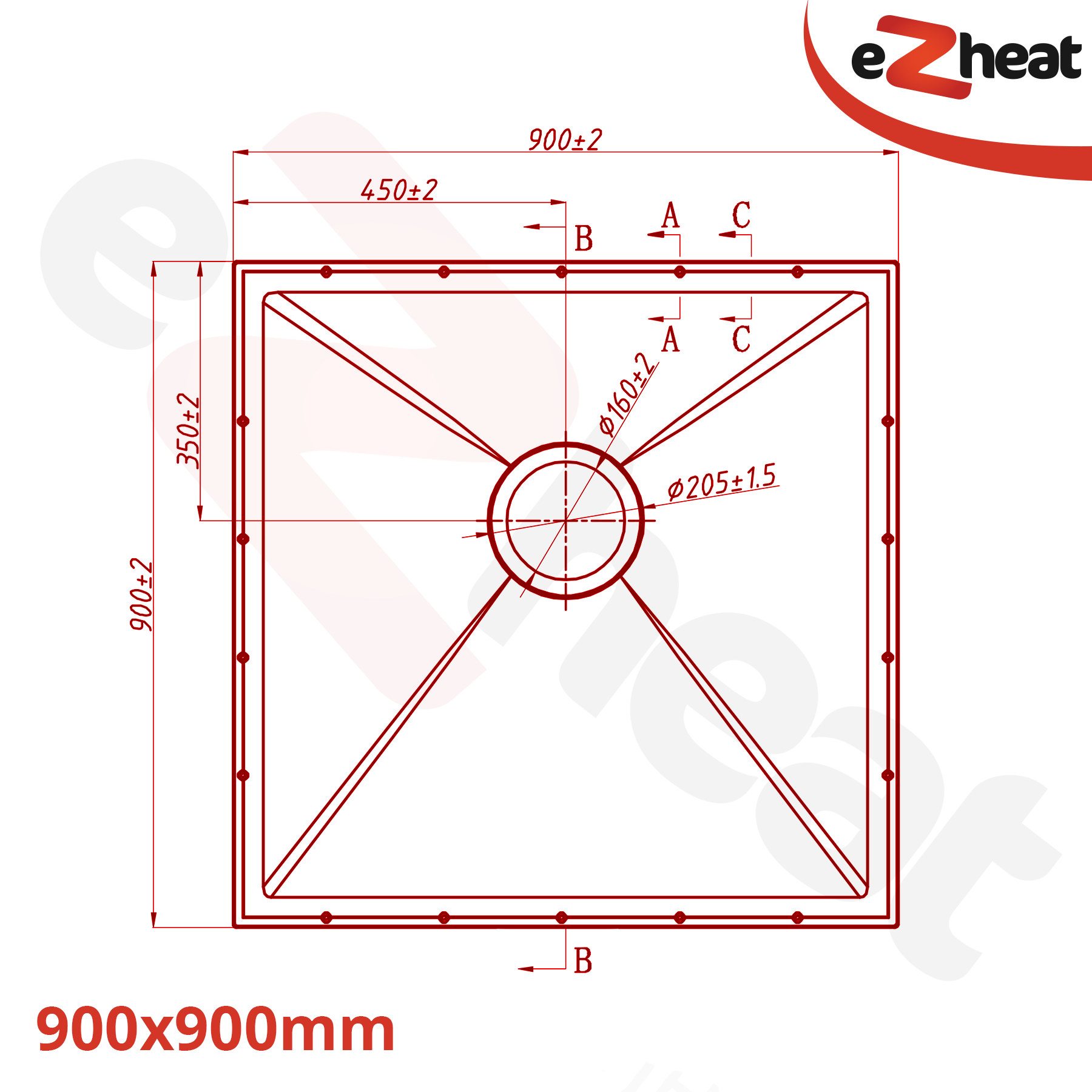 Shower Tray for Vinyl Floor Coverings Wetroom Former