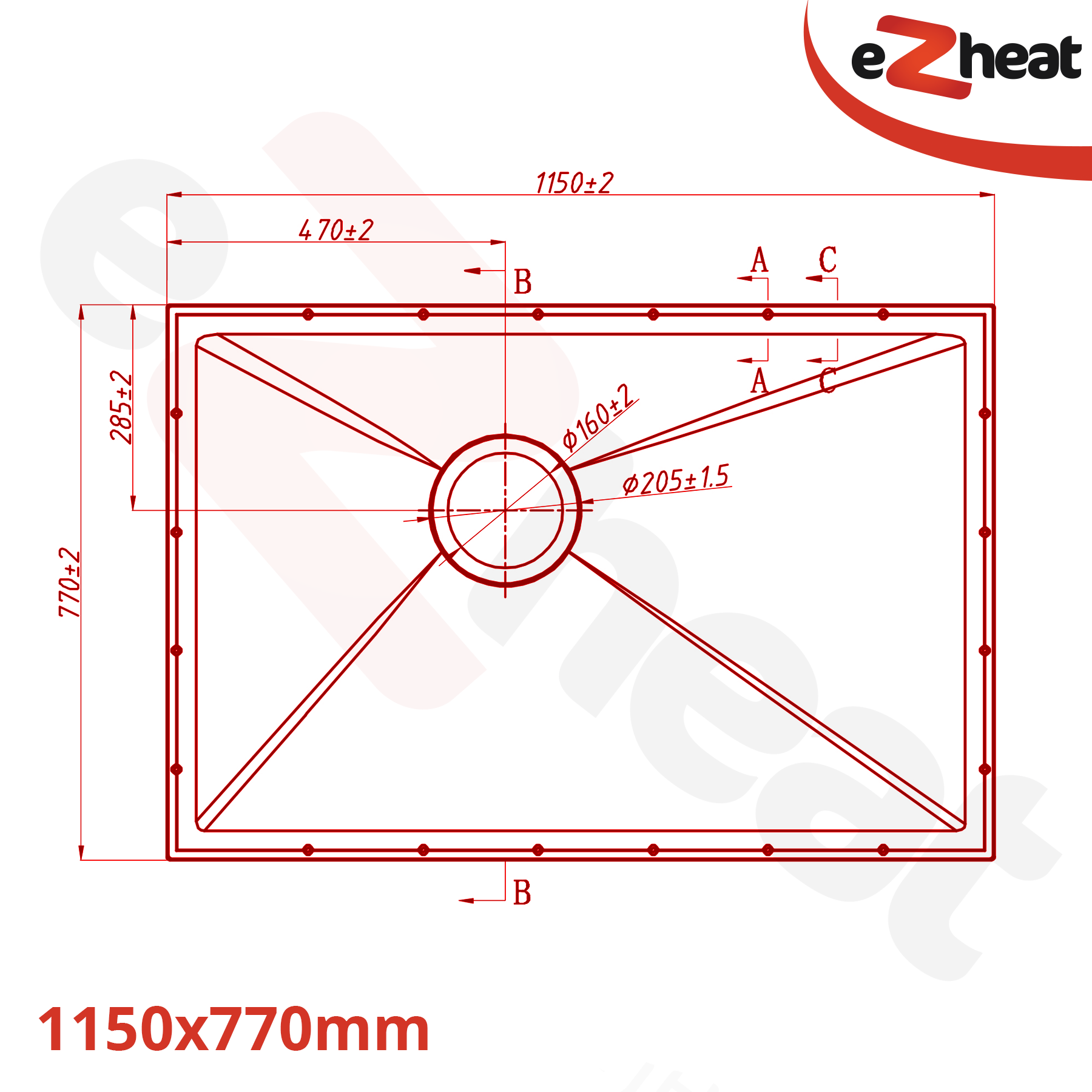 Shower Tray for Vinyl Floor Coverings Wetroom Former