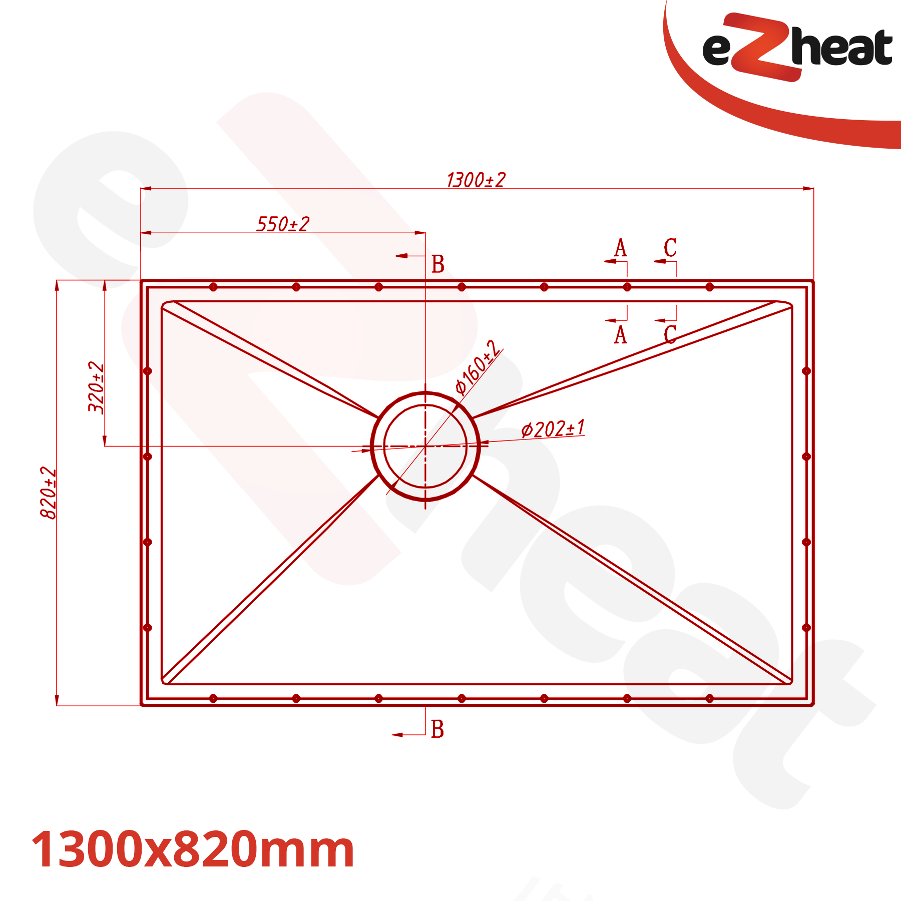 Shower Tray for Vinyl Floor Coverings Wetroom Former