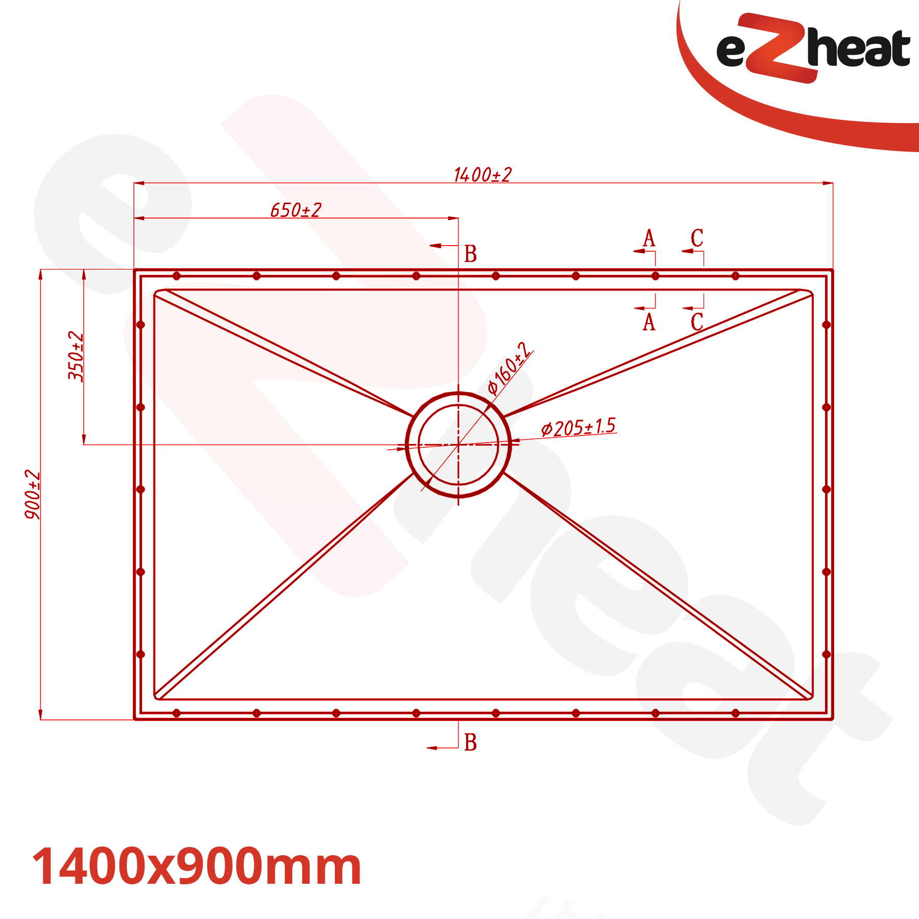 Shower Tray for Vinyl Floor Coverings Wetroom Former