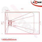 White SMC Shower Trays with Solid Drain Cover