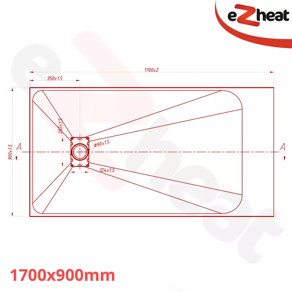 White SMC Shower Trays with Solid Drain Cover