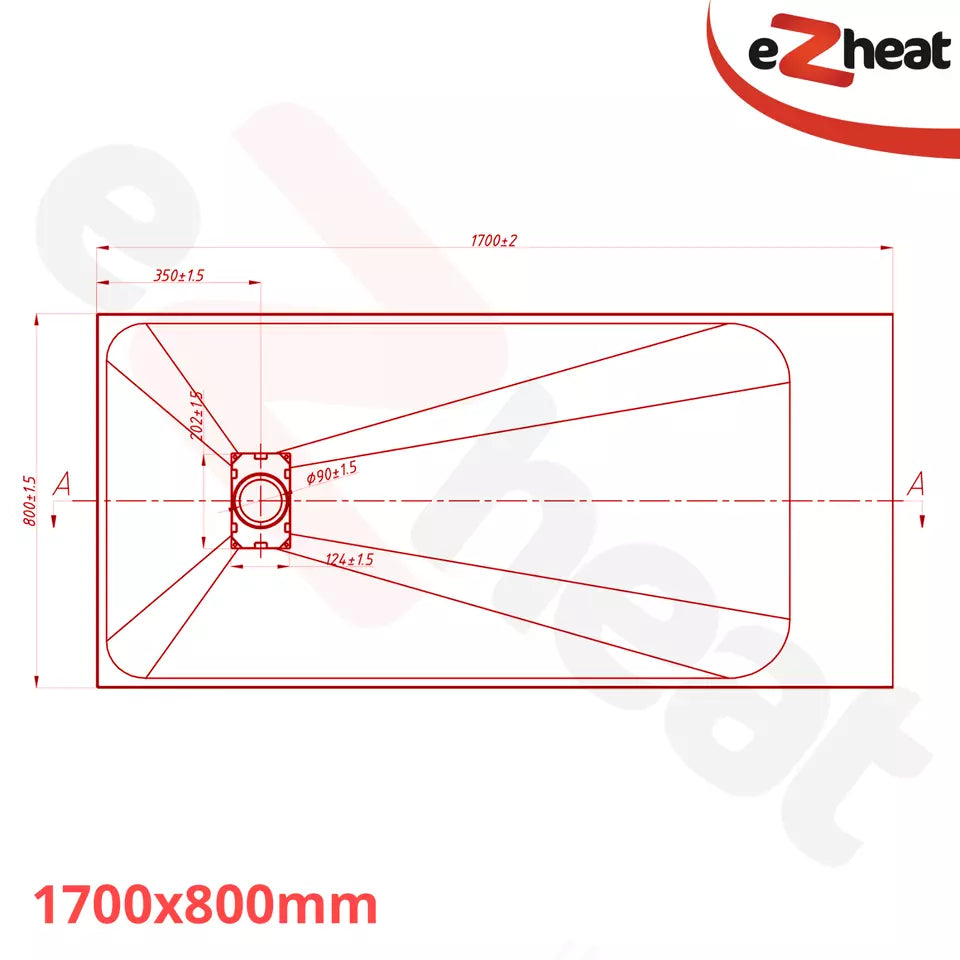 Black SMC Shower Trays with Solid Drain Cover