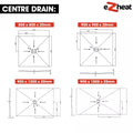 Square Drain Wetroom Shower Trays *CLEARANCE