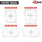 Square Drain Wetroom Shower Trays *CLEARANCE