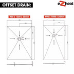 Square Drain Wetroom Shower Trays *CLEARANCE