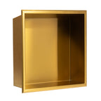 Stainless Steel Shower Niches - Gold Brass - Optional LED Light