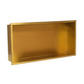 Stainless Steel Shower Niches - Gold Brass - Optional LED Light