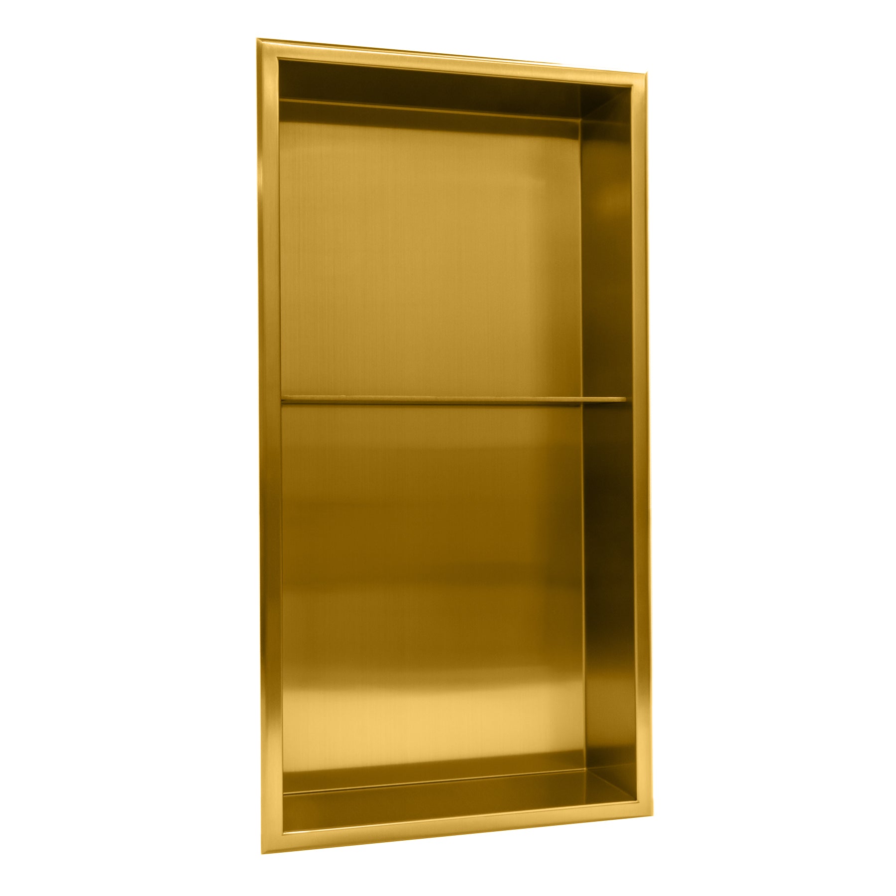 Stainless Steel Shower Niches - Gold Brass - Optional LED Light