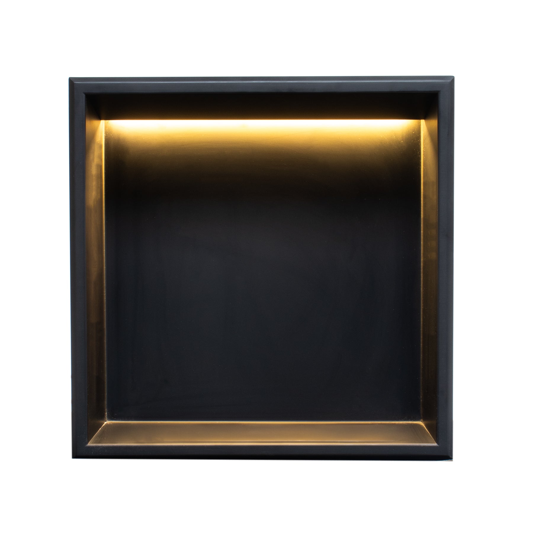 Stainless Steel Shower Niches - Matte Black - Optional LED Light