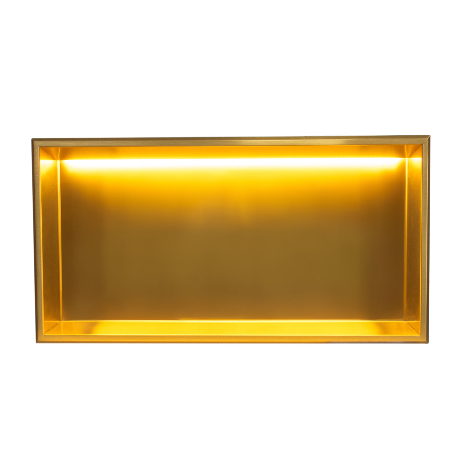 Stainless Steel Shower Niches - Gold Brass - Optional LED Light