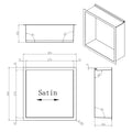 Matte White Stainless Steel Shower Niches - Optional LED Lighting