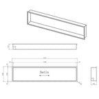 Matte White Stainless Steel Shower Niches - Optional LED Lighting