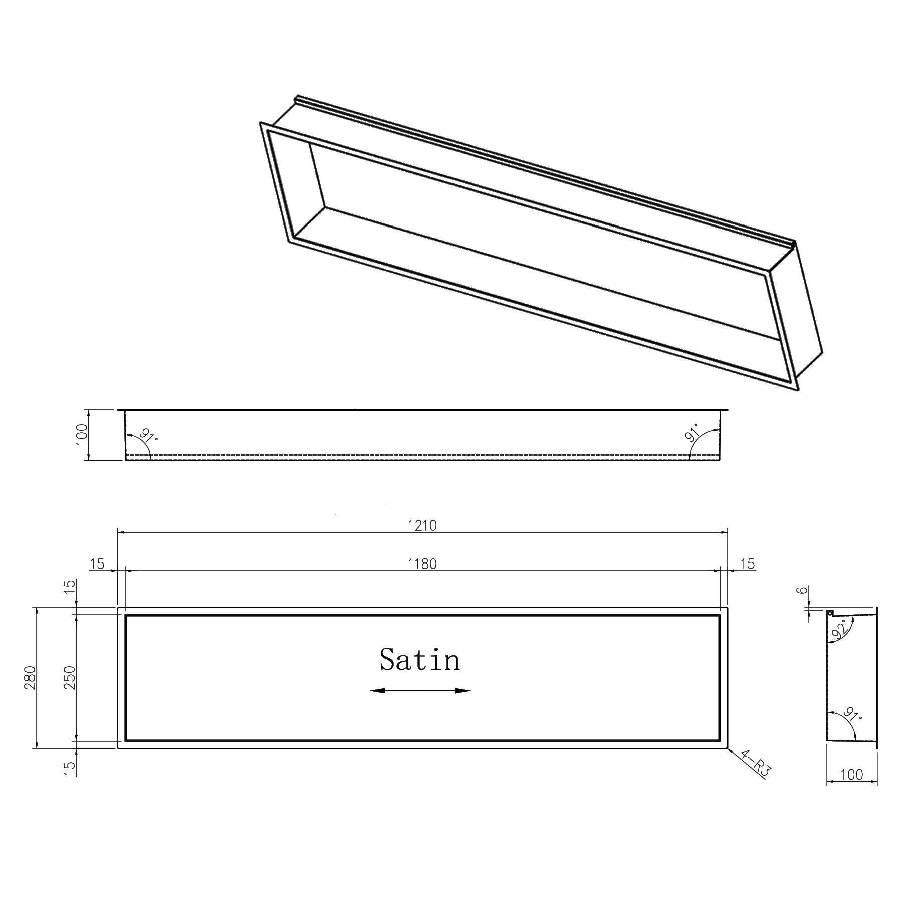 Matte White Stainless Steel Shower Niches - Optional LED Lighting