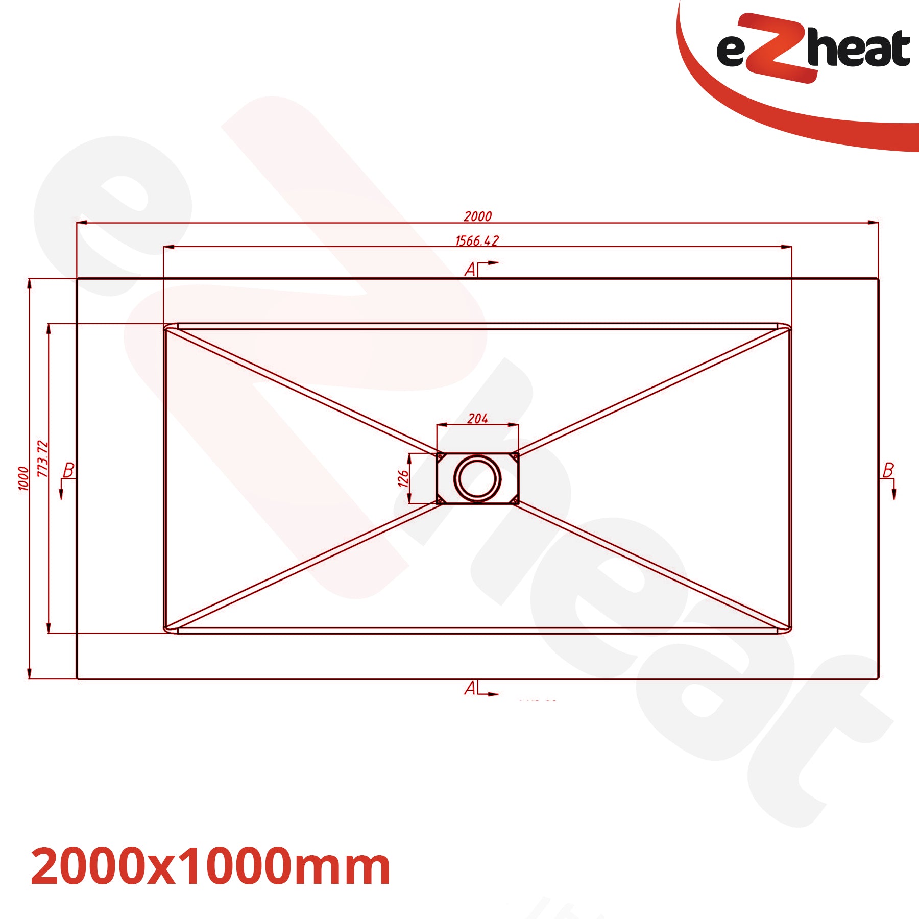 Black SMC Shower Trays with Solid Drain Cover