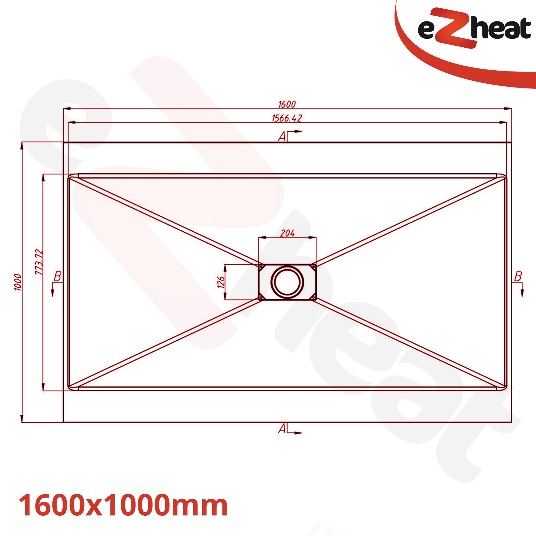 White SMC Shower Trays with Solid Drain Cover