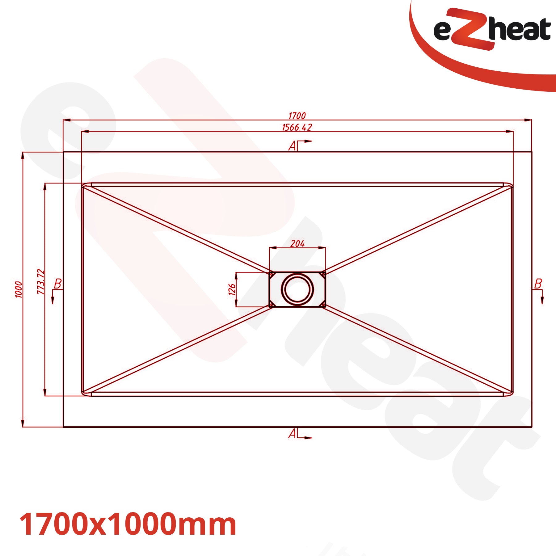 White SMC Shower Trays with Solid Drain Cover