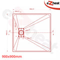 Grey SMC Shower Trays with Solid Drain Cover