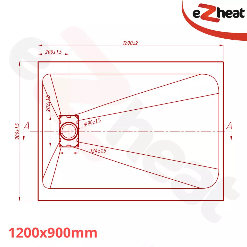 Grey SMC Shower Trays with Solid Drain Cover