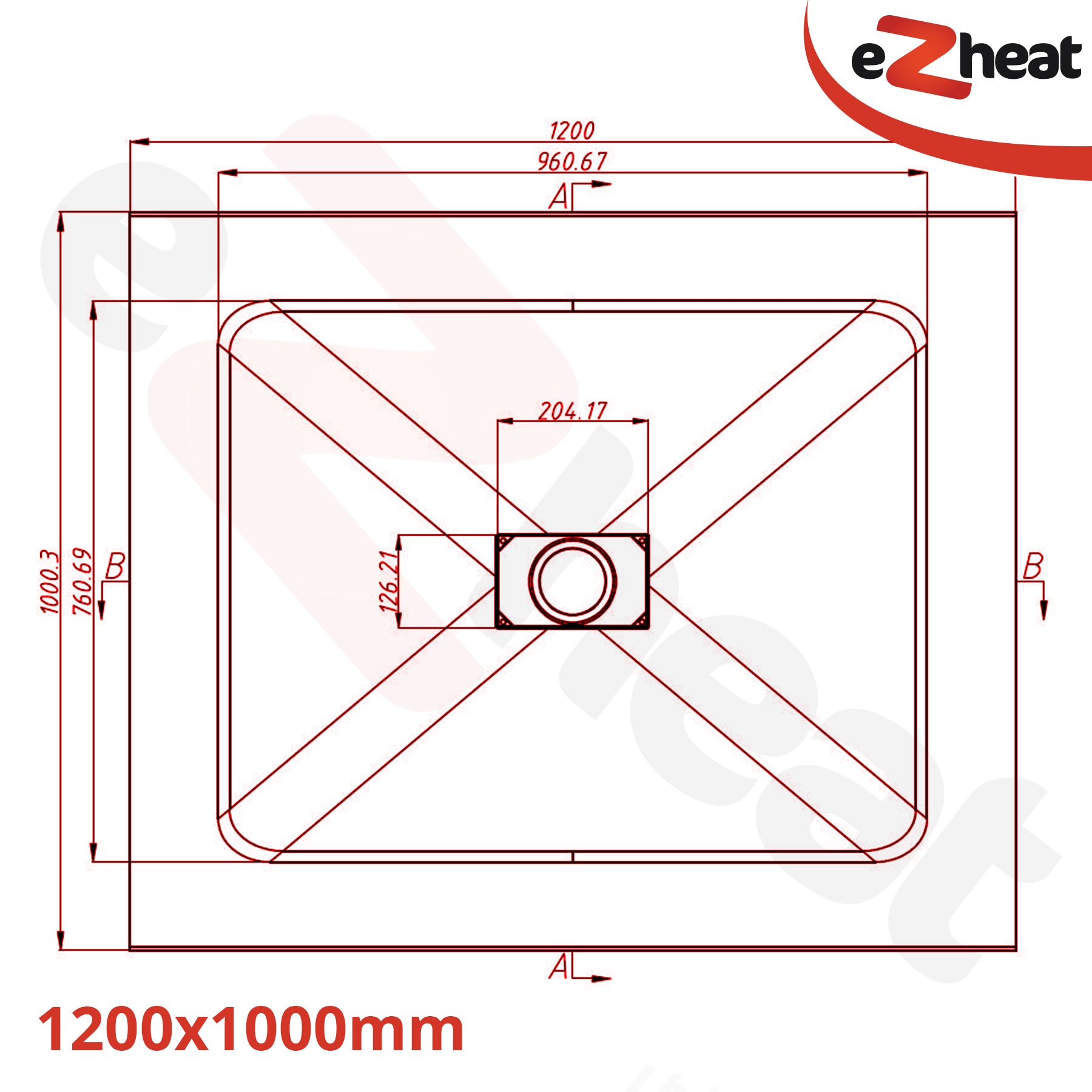 Grey SMC Shower Trays with Solid Drain Cover