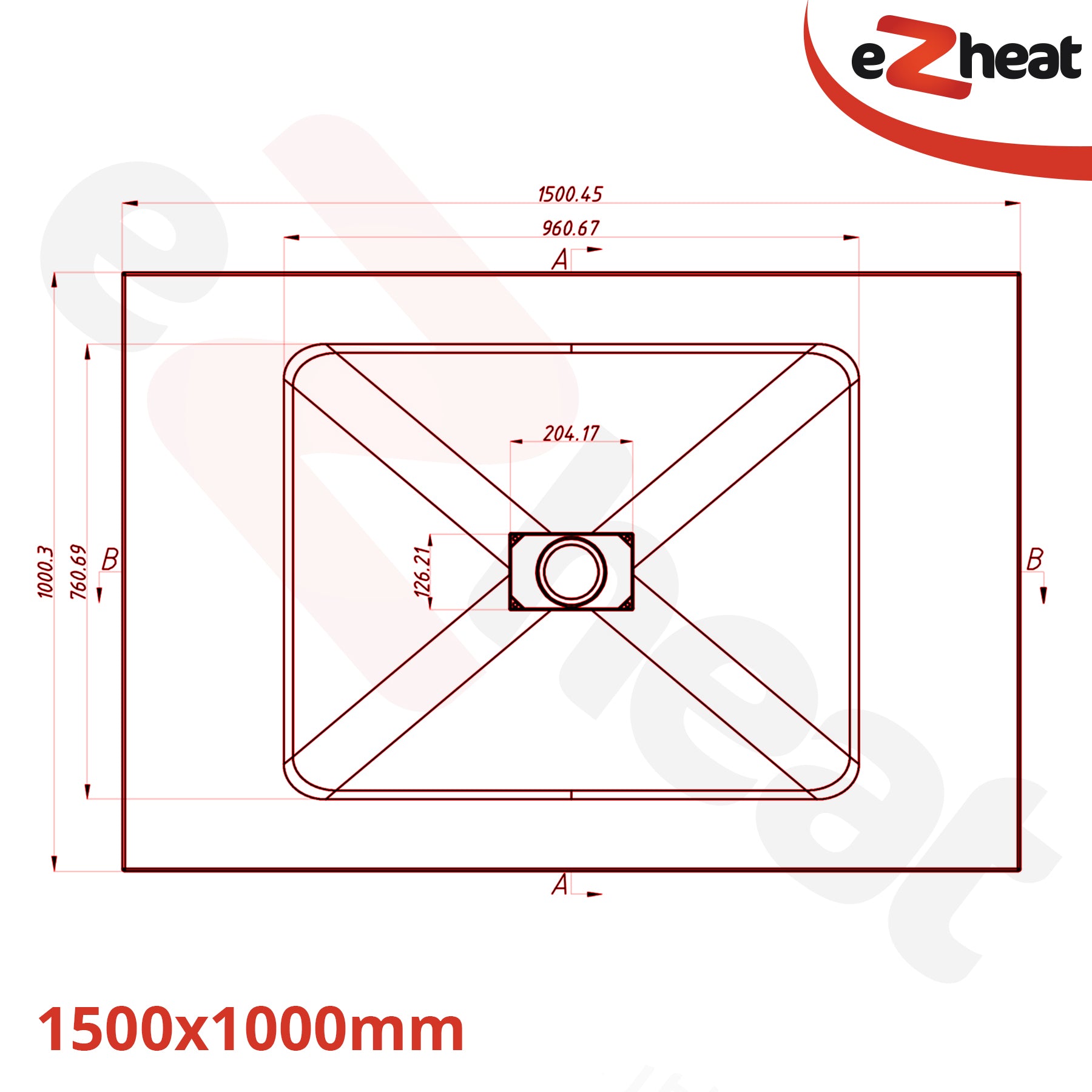 Grey SMC Shower Trays with Solid Drain Cover