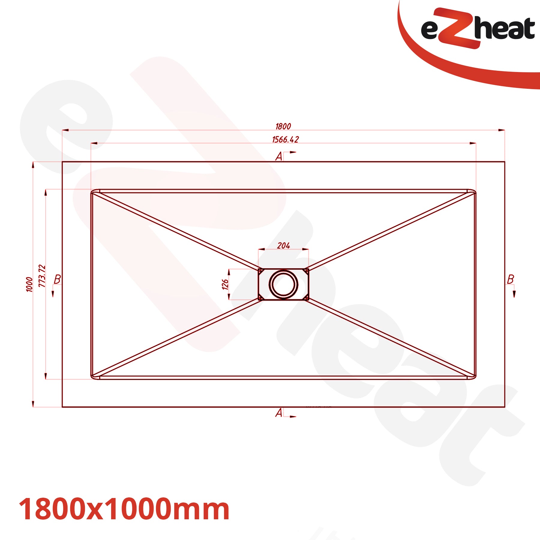 Grey SMC Shower Trays with Solid Drain Cover