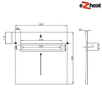 Linear Wetroom Shower Tray with Choice of Grate - Black
