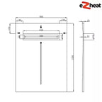 Linear Wetroom Shower Tray with Choice of Grate - Black