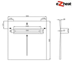 Linear Wetroom Shower Tray with Choice of Grate - Black
