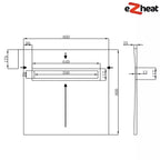 Linear Wetroom Shower Tray with Choice of Grate - Black